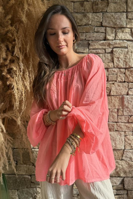 Sa Caleta Gypsy Top Sherbet Coral